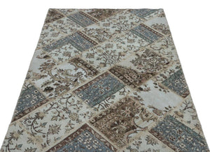 Apex Patchwork Carpet Beige 22355 120 x 180 cm