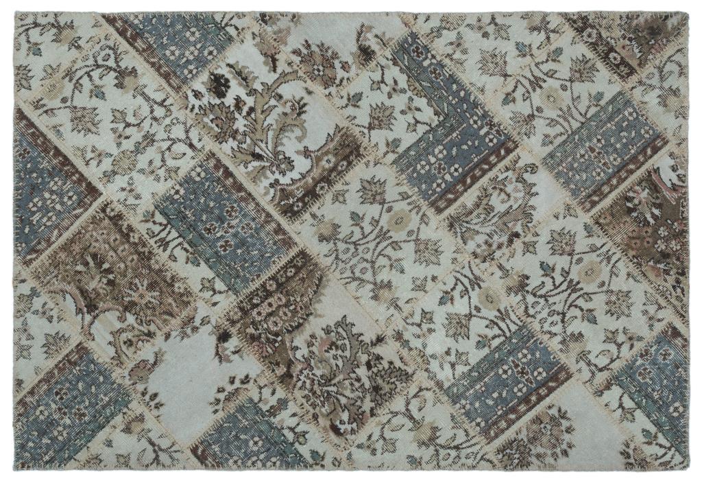 Apex Patchwork Carpet Beige 22355 120 x 180 cm