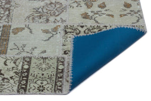 Apex Patchwork Carpet Beige 24647 80 x 150 cm