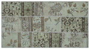 Apex Patchwork Carpet Beige 24647 80 x 150 cm