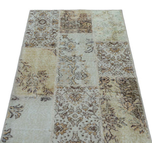Apex Patchwork Carpet Beige 24690 80 x 150 cm