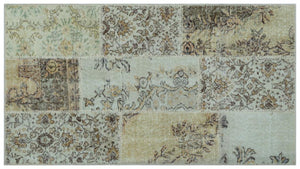 Apex Patchwork Carpet Beige 24690 80 x 150 cm