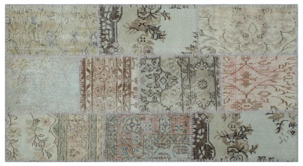 Apex Patchwork Carpet Beige 24751 80 x 150 cm