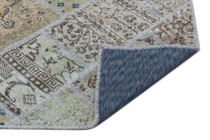 Apex Patchwork Carpet Beige 25904 80 x 150 cm