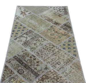 Apex Patchwork Carpet Beige 25904 80 x 150 cm