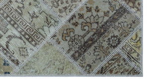 Apex Patchwork Carpet Beige 25904 80 x 150 cm
