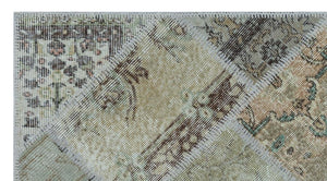 Apex Patchwork Carpet Beige 25904 80 x 150 cm