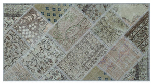 Apex patchwork carpet beige 26026 80 x 150 cm