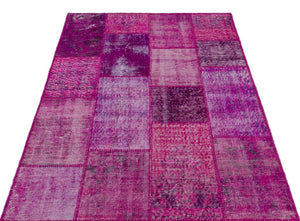Apex Patchwork Carpet Fuchsia 22201 120 x 180 cm