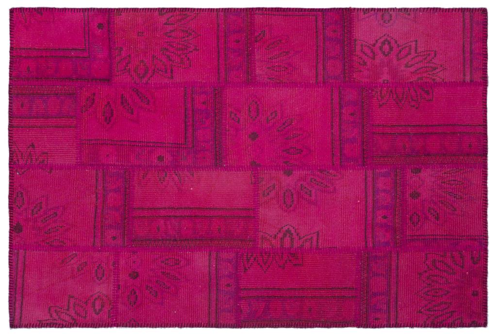 Apex Patchwork Carpet Fuchsia 22346 120 x 180 cm