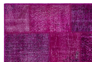 Apex Patchwork Carpet Fuchsia 26657 120 x 180 cm