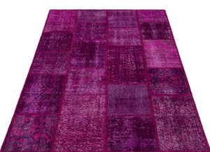 Apex Patchwork Carpet Fuchsia 26703 120 x 180 cm