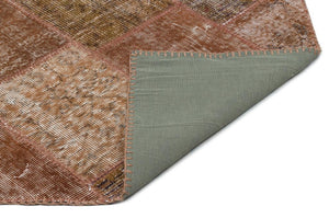Apex patchwork carpet brown 21006 157 x 232 cm