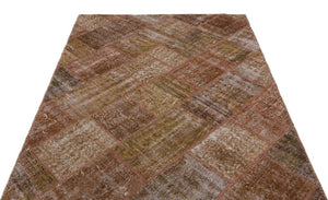 Apex patchwork carpet brown 21006 157 x 232 cm