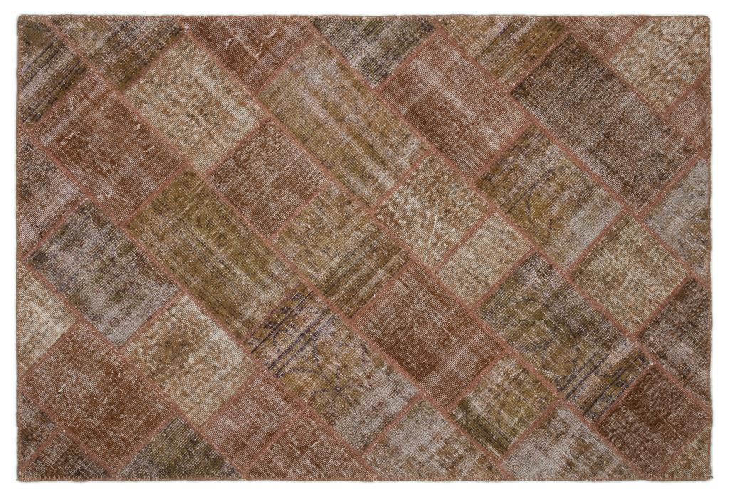 Apex patchwork carpet brown 21006 157 x 232 cm