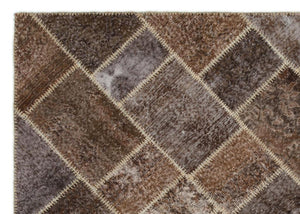 Apex Patchwork Carpet Brown 21011 160 x 228 cm