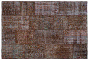 Apex Patchwork Carpet Brown 22377 120 x 180 cm