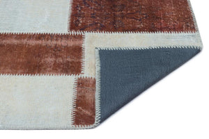 Apex Patchwork Carpet Brown 24736 80 x 150 cm