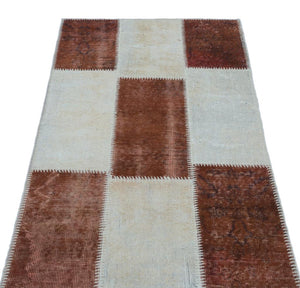 Apex Patchwork Carpet Brown 24736 80 x 150 cm