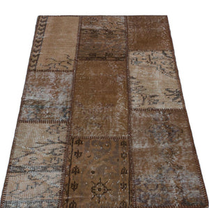 Apex Patchwork Carpet Brown 25048 80 x 150 cm