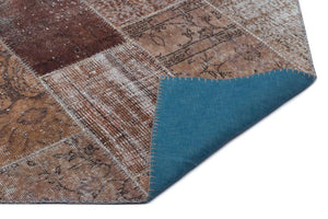 Apex Patchwork Carpet Brown 25106 120 x 180 cm