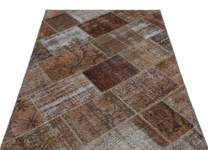 Apex Patchwork Carpet Brown 25106 120 x 180 cm