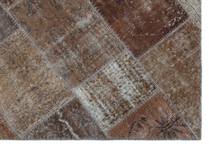 Apex Patchwork Carpet Brown 25106 120 x 180 cm