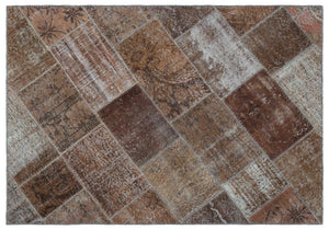 Apex Patchwork Carpet Brown 25106 120 x 180 cm