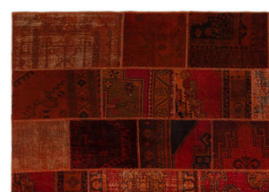 Apex Patchwork Carpet Red 20385 298 X 422 Cm