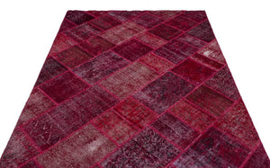 Apex Patchwork Carpet Red 22002 160 x 230 cm