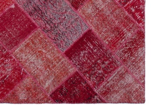 Apex Patchwork Carpet Red 22009 160 x 230 cm
