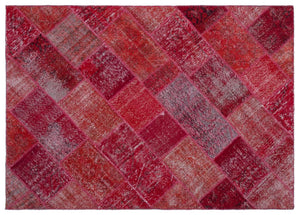 Apex Patchwork Carpet Red 22009 160 x 230 cm