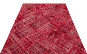 Apex Patchwork Carpet Red 22023 160 x 230 cm