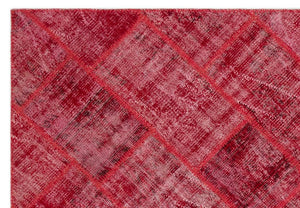 Apex Patchwork Carpet Red 22023 160 x 230 cm