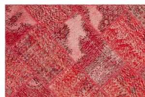 Apex Patchwork Carpet Red 22031 160 x 230 cm
