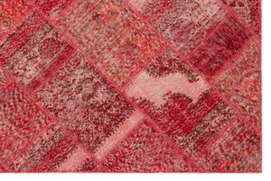 Apex Patchwork Carpet Red 22031 160 x 230 cm