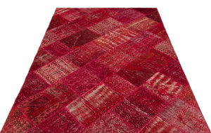 Apex Patchwork Carpet Red 22072 160 x 230 cm