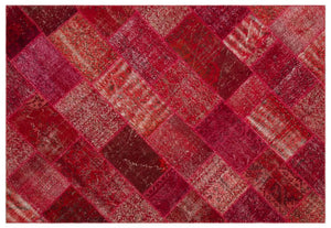 Apex Patchwork Carpet Red 22072 160 x 230 cm