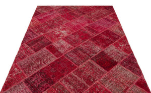 Apex Patchwork Carpet Red 22073 160 x 230 cm
