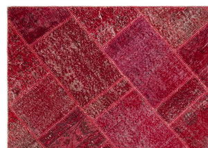 Apex Patchwork Carpet Red 22073 160 x 230 cm
