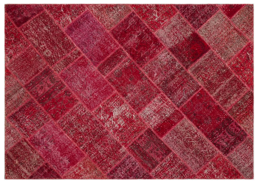 Apex Patchwork Carpet Red 22073 160 x 230 cm