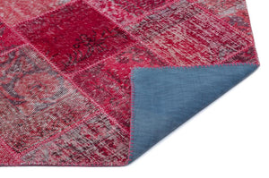 Apex Patchwork Carpet Red 22210 120 x 180 cm