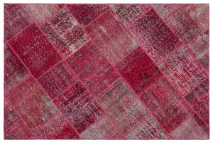 Apex Patchwork Carpet Red 22210 120 x 180 cm