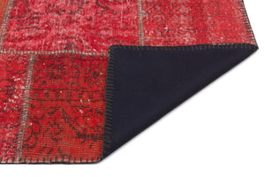 Apex Patchwork Carpet Red 22281 160 x 230 cm