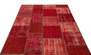 Apex Patchwork Carpet Red 22281 160 x 230 cm