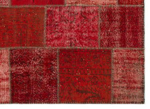 Apex Patchwork Carpet Red 22281 160 x 230 cm