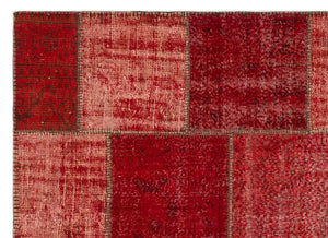 Apex Patchwork Carpet Red 22281 160 x 230 cm