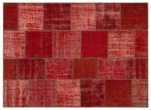 Apex Patchwork Carpet Red 22281 160 x 230 cm