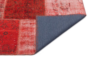 Apex Patchwork Carpet Red 22283 160 x 230 cm