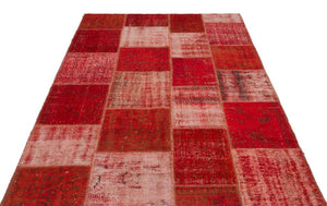 Apex Patchwork Carpet Red 22283 160 x 230 cm